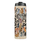 Hell is Other People Cat Tumbler for Introvertiert Thermosbecher (Vorderseite)