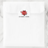 Hell ist, wo ich arbeite Sticker (Tasche)