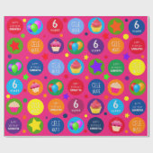 Hell, lebendig und farbenfroh - jedes Alter glückl Geschenkpapier (Flach)