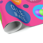 Hell, lebendig und farbenfroh - jedes Alter glückl Geschenkpapier (Rolleneckpunkt)