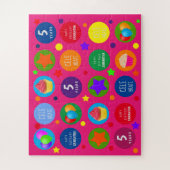 Hell, lebendig und farbenfroh - jedes Alter glückl Puzzle (Vertikal)