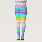 Hell lebhaft gestreift leggings (Vorderseite)