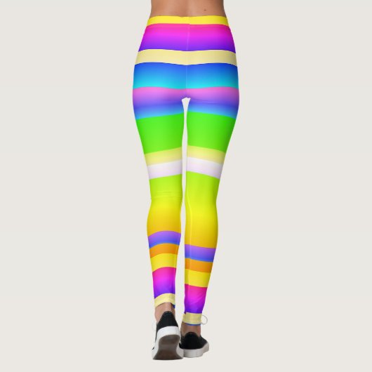 Hell lebhaft gestreift leggings (Rückseite)