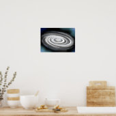 Hell leuchtende Spiralgalaxie Poster (Küche)