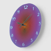 Hell Lila/Aqua> Fractual Gemustert WallClock Große Wanduhr (Winkel)
