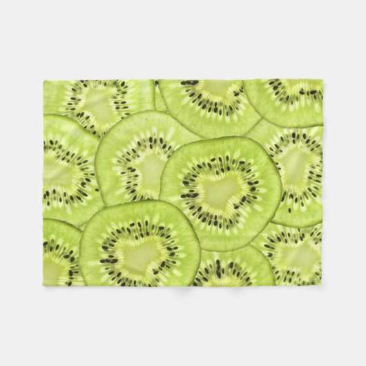 Hell-Lit Kiwi-Scheiben Fleecedecke (Vorderseite (Horizontal))
