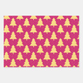 Hell Magenta Pink Moderne Männliche Minimalistin Geschenkpapier Set (Vorderseite 3)