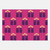 Hell Magenta Pink Moderne Männliche Minimalistin Geschenkpapier Set (Vorderseite)