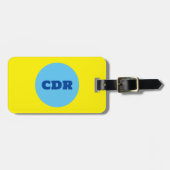 Hell, Mit Monogramm Gepäckanhänger (Vorderseite horizontal)