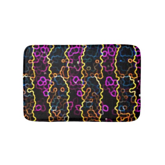 Hell "Neon on Black" Badematte (Vorderseite)