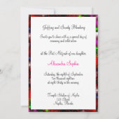 Hell Neon Stars Wirbel Spritzer Bat Mitzvah Einladung (Rückseite)