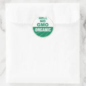 Hell No GMO Orgaine Runder Aufkleber (Tasche)