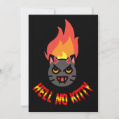 Hell No Kitty Hello Kitty Halloween Horror Design Einladung (Vorderseite)