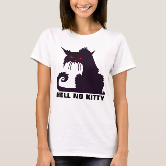 HELL NO KITTY, lustige Cat-T - Shirt (Vorderseite)