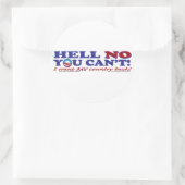 Hell-No-with-Obama-Logo Runder Aufkleber (Tasche)