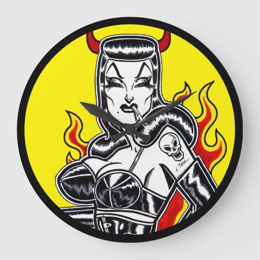 Hell on Heelses Große Wanduhr (Vorderseite)