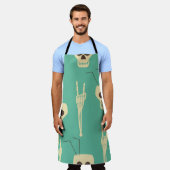 Hell Party nahtlos Muster. Menschliche Schädel als Schürze (Getragen)