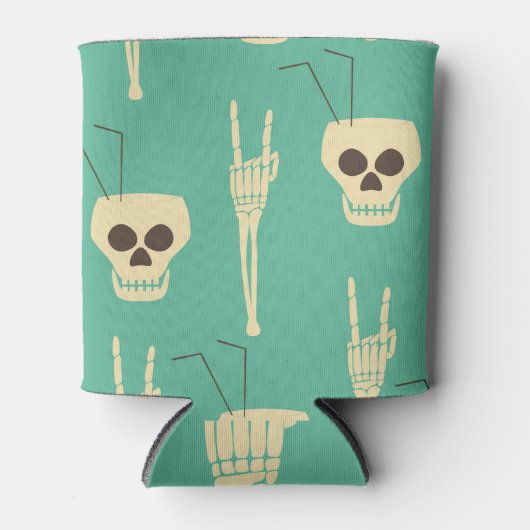 Hell Party: Skeletton Halloween Design Dosenkühler (Vorderseite)