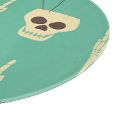 Hell Party: Skeletton Halloween Design Schneidebrett (Ecke)