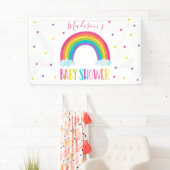 Hell Rainbow Baby Dusche Willkommen Banner (Insitu)