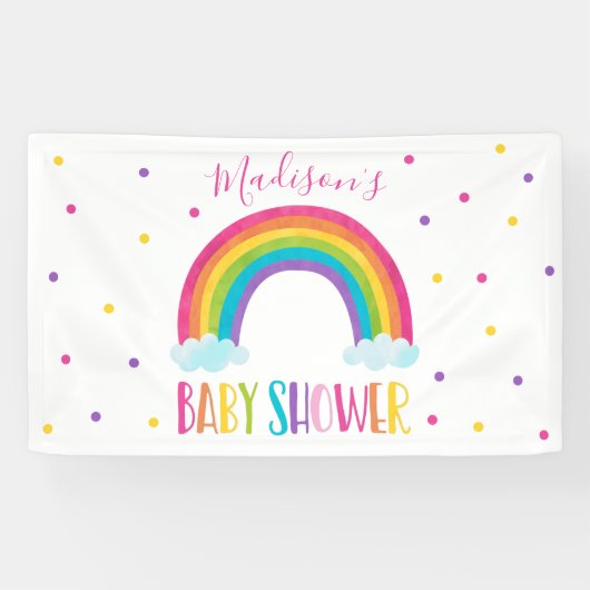 Hell Rainbow Baby Dusche Willkommen Banner (Horizontal)