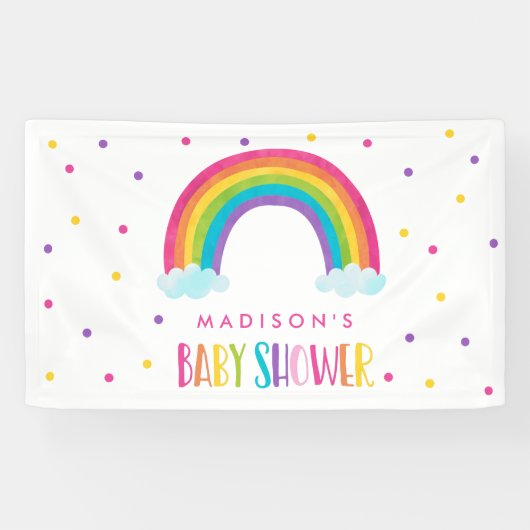 Hell Rainbow Baby Dusche Willkommen Banner (Horizontal)