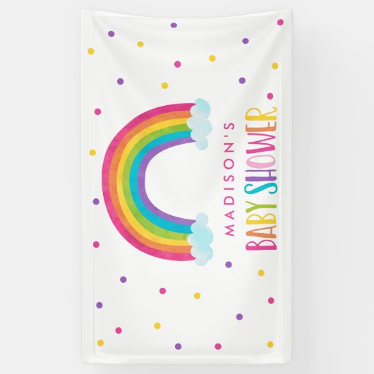 Hell Rainbow Baby Dusche Willkommen Banner (Vertikal)