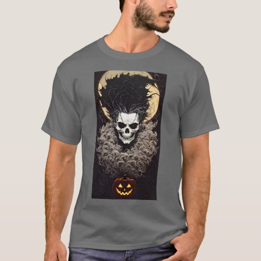 Hell Raiser Skull Halloween T - Shirt (Vorderseite)