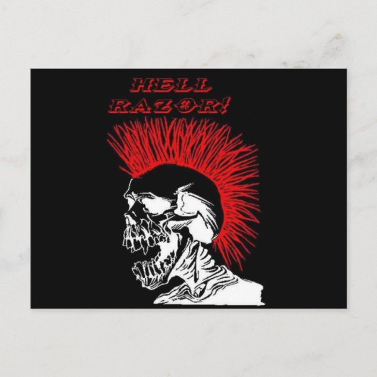 HELL RAZOR! -Postkarte Postkarte (Vorderseite)