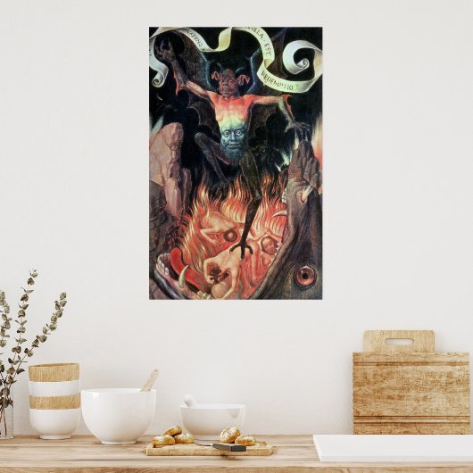 Hell, rechte Handtafel aus Triptych von irdischer  Poster (Küche)