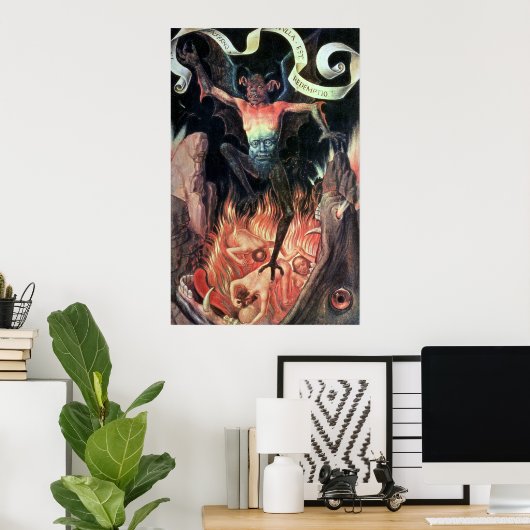 Hell, rechte Handtafel aus Triptych von irdischer  Poster (Heimbüro)