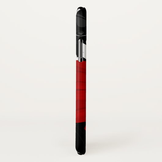 Hell Red Gerbera Daisy auf Schwarz Case-Mate iPhone Hülle (Hinten/Rechts)