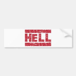 Hell Red Ink Briefmarke Autoaufkleber
