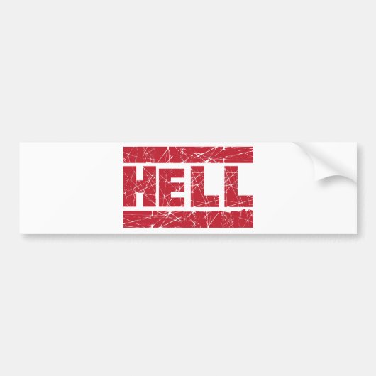 Hell Red Ink Briefmarke Autoaufkleber (Vorne)