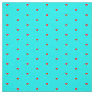 Hell Red Polka hört auf Türkis Blau Stoff