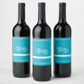 Hell Rich Sky Blue Custom Wine Label Weinetikett (Flaschen)