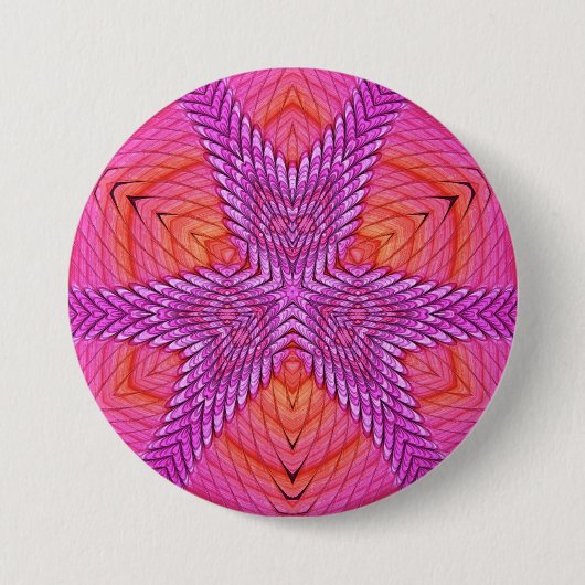 HELL! ~ Rosa Weißes Orange und Rot ~ Schaltfläche Button (Vorderseite)