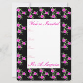 Hell schön rosa Floral Einladung (Vorderseite)