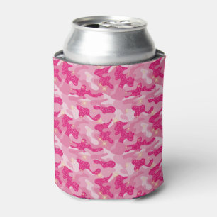 Hell Sparkle Pink Camouflage Chic Camouflage Glam Dosenkühler
