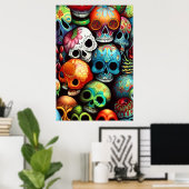 Hell Sugar Skulls Poster (Heimbüro)