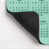 Hell Teal und Jägergrün 2027 Kalender Mousepad (Ecke)