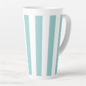 Hell Teal und Weiße Vertikalstreifen Milchtasse (Rechte Ecke)