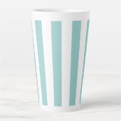 Hell Teal und Weiße Vertikalstreifen Milchtasse (Vorderseite)