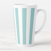 Hell Teal und Weiße Vertikalstreifen Milchtasse (Rechts)
