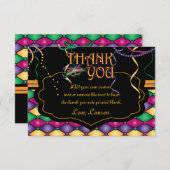Hell Traditionelle Mardi Gras Vielen Dank Karten (Vorne/Hinten)