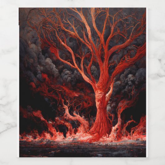 Hell Tree Mutter der Dämonen Weinetikett (Einzelnes Label)