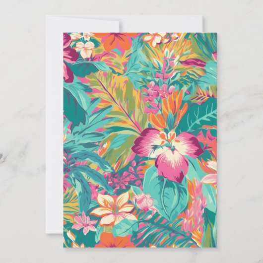 hell tropisch botanisch einladung (Vorderseite)