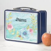 Hell Türkis mit Rosen Lunchbox (Beispiel)