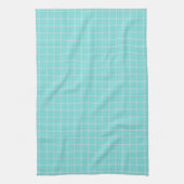 hell Türkis und Weiß kariert Gingham Geschirrtuch (Vertikal)