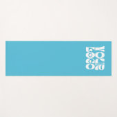Hell Türkises Benutzerdefiniertes Logo Werbegeschä Yogamatte (Vorderseite (Horizontal))